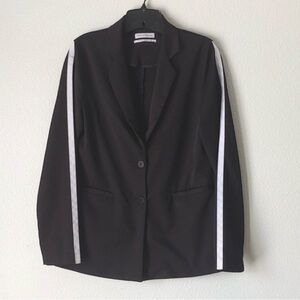 Urban Outfitters Black Blazer with White Stripe
